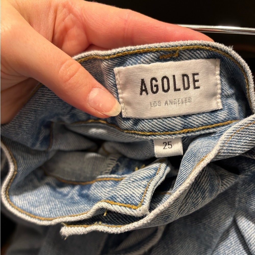 NWOT AGOLDE Dax Upsized High Rise Wide Leg Paper Bag Baggy Jean Size 15 - Picture 5 of 6